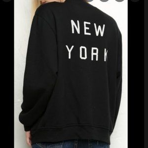 Brandy Melville John Galt Bomber Jacket Black OS